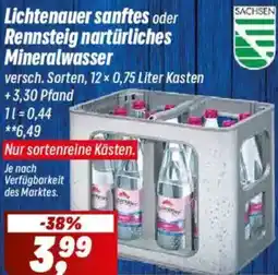 Simmel Lichtenauer sanftes oder Rennsteig nartürliches Mineralwasser Angebot