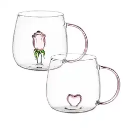 Kaufland Trinkglas-Set Herz und Rose 2 tlg Angebot
