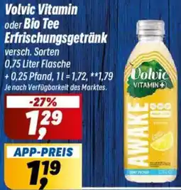Simmel Volvic Vitamin oder Bio Tee Erfrischungsgetränk Angebot