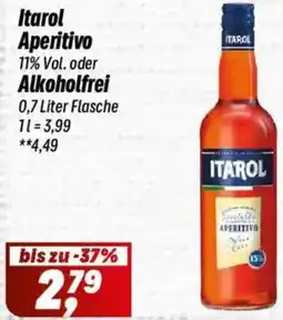 Simmel Itarol Aperitivo oder Alkoholfrei Angebot