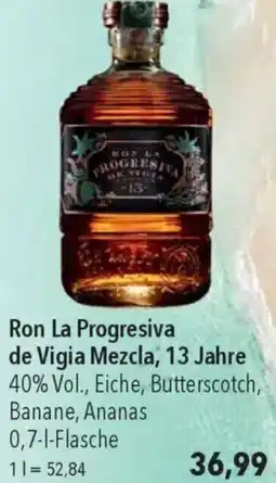 CITTI Markt Ron La Progresiva de Vigia Mezcla, 13 Jahre 40% Vol., Eiche, Butterscotch, Banane, Ananas 0,7-1-Flasche Angebot