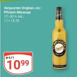 Globus Verpoorten Original oder Pfirsich-Maracuja Angebot