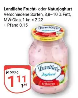 Globus Landliebe Frucht- oder Naturjoghurt Angebot