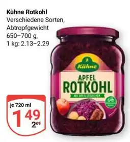 Globus Kühne Rotkohl Angebot
