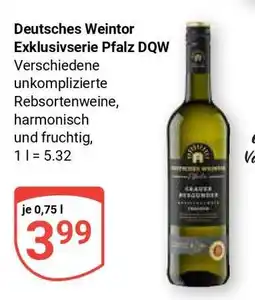 Globus Deutsches Weintor Exklusivserie Pfalz DQW Angebot