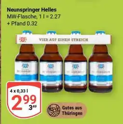 Globus Neunspringer Helles Angebot