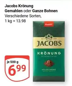 Globus Jacobs Krönung Gemahlen oder Ganze Bohnen Angebot