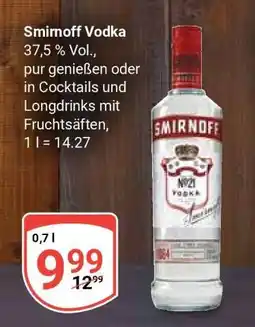 Globus Smirnoff Vodka Angebot