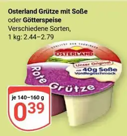 Globus Osterland Grütze mit Soße oder Götterspeise Angebot