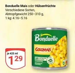 Globus Bonduelle Mais oder Hülsenfrüchte Angebot