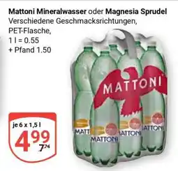 Globus Mattoni Mineralwasser oder Magnesia Sprudel Angebot