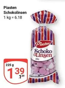 Globus Piasten Schokolinsen Angebot