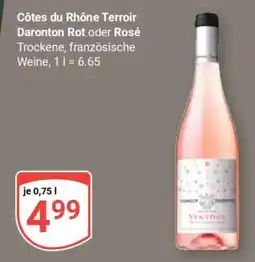 Globus Côtes du Rhône Terroir Daronton Rot oder Rosé Angebot