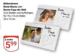 Globus Bilderrahmen Beste Mama oder Bester Papa der Welt Angebot