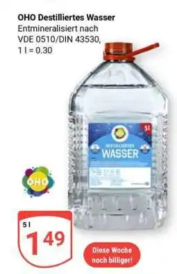 Globus OHO Destilliertes Wasser Angebot