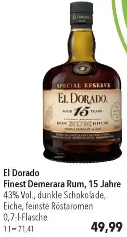 CITTI Markt El Dorado Finest Demerara Rum, 15 Jahre Angebot