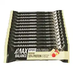 Netto Marken-Discount Max Balance 50% Proteinriegel White Choc Kirsch-Himbeer 45 g, 12er Pack Angebot