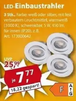 Sonderpreis Baumarkt LED-Einbaustrahler Angebot