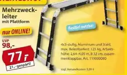 Sonderpreis Baumarkt Mehrzweckleiter mit Plattform Angebot