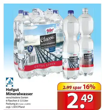 Famila Nord Ost Hofgut Mineralwasser Angebot