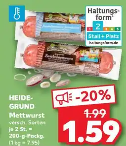 Kaufland HEIDEGRUND Mettwurst Angebot