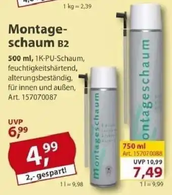 Sonderpreis Baumarkt Montageschaum B2 Angebot