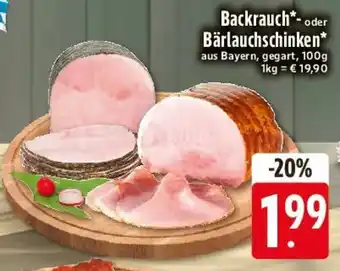 Edeka Backrauch oder Bärlauchschinken Angebot