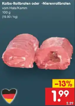 Netto Marken-Discount Kalbs-Rollbraten oder -Nierenrollbraten Angebot