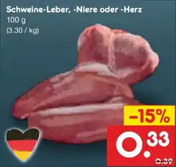 Netto Marken-Discount Schweine-Leber, -Niere oder -Herz Angebot
