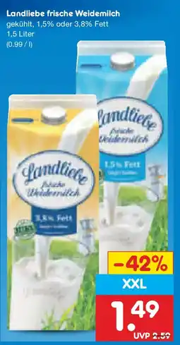Netto Marken-Discount Landliebe frische Weidemilch Angebot