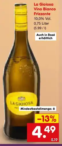 Netto Marken-Discount La Gioiosa Vino Bianco Frizzante Angebot