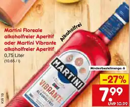 Netto Marken-Discount Martini Floreale alkoholfreier Aperitif oder Martini Vibrante alkoholfreier Aperitif Angebot