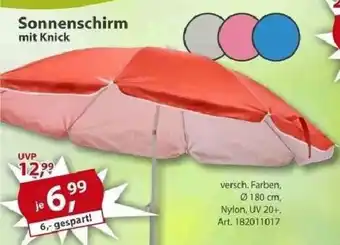 Sonderpreis Baumarkt Sonnenschirm mit Knick Angebot