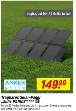 toom Baumarkt ANKER SOLIX Tragbares Solar-Panel ,,Solix PS100X" Angebot