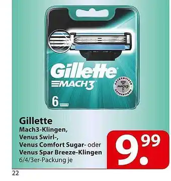 Famila Nord Ost Gilette Mach3 Klingen, Venus Swirl, Venus Comfort Sugar Oder Venus Spar Breeze Klingen Angebot