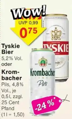 Jawoll Tyskie Bier oder Krombacher Angebot