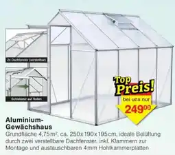 Jawoll Aluminium- Gewächshaus Angebot