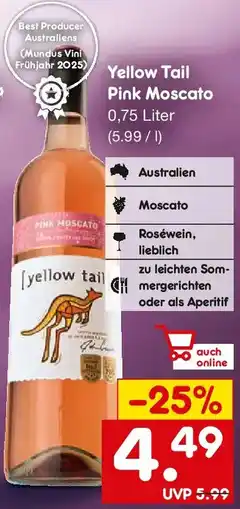 Netto Getränke Discount Yellow Tail Pink Moscato Angebot