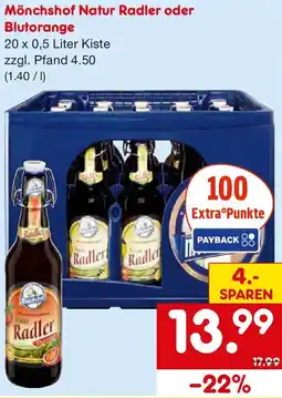 Netto Getränke Discount Mönchshof Natur Radler oder Blutorange Angebot