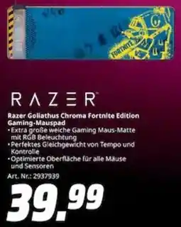 MediaMarkt Razer Goliathus Chroma Fortnite Edition Gaming-Mauspad Angebot