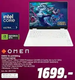 MediaMarkt OMEN 16-am0368ng Gaming Laptop Angebot