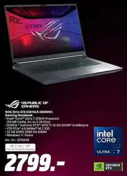 MediaMarkt ROG Strix G18 (G815LR-S8080W) Gaming Notebook Angebot