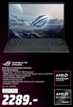 MediaMarkt ROG Flow Z13 (GZ302EA-RU015W) Gaming Notebook Angebot