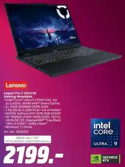 MediaMarkt Lenovo Legion Pro 5 16IAX10 Gaming-Notebook Angebot