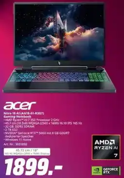 MediaMarkt acer Nitro 18 AI (AN18-61-R367) Gaming-Notebook Angebot