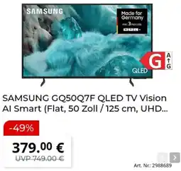 MediaMarkt SAMSUNG GQ50Q7F QLED TV Vision Al Smart Angebot
