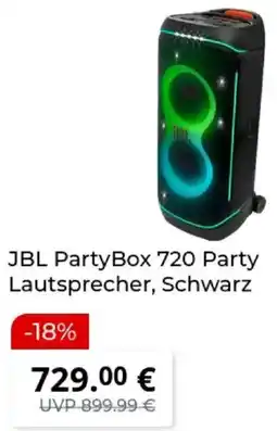 MediaMarkt JBL PartyBox 720 Party Lautsprecher, Schwarz Angebot