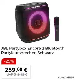 MediaMarkt JBL Partybox Encore 2 Bluetooth Partylautsprecher, Schwarz Angebot