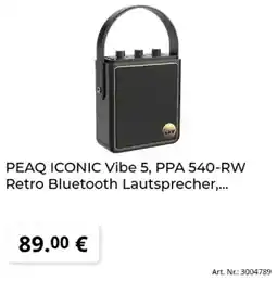 MediaMarkt PEAQ ICONIC Vibe 5, PPA 540-RW Retro Bluetooth Lautsprecher Angebot