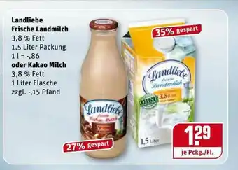 REWE Kaufpark Landliebe Frische Landmilch Oder Kakao Milch Angebot